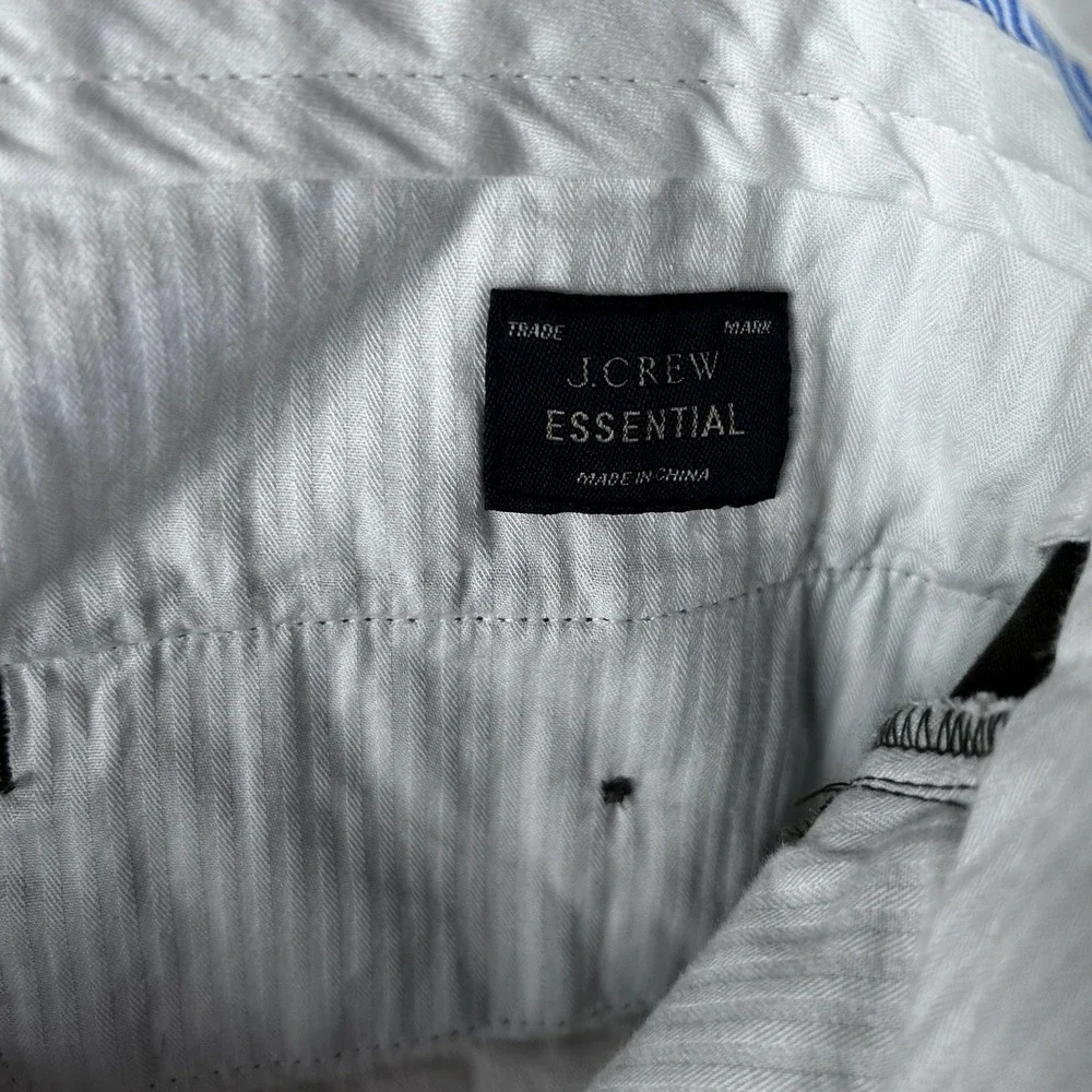 J.Crew Essential Chino Pants Mens 35x32 Olive Green 100%‎ Cotton RN77388
